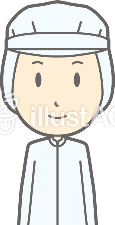 衛生服男-正面-バスト 衛生服男-正面-バストのイラスト