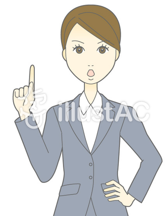 D女性スーツ-注意-バスト D女性スーツ-注意-バストのイラスト