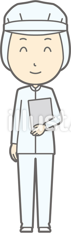 衛生服男-ファイルニコニコ-全身 衛生服男-ファイルニコニコ-全身のイラスト