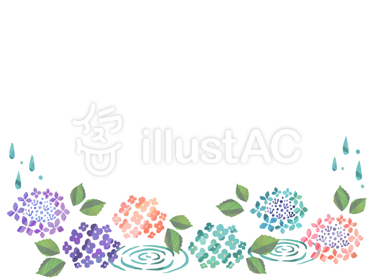 紫陽花フレーム 紫陽花フレームのイラスト
