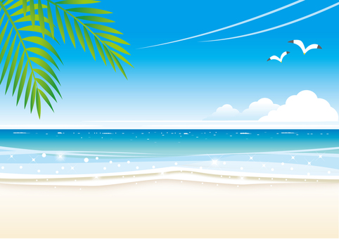 海沿いの穏やかな町並みの風景イラスト - No: 1446966／無料イラストなら「イラストAC」