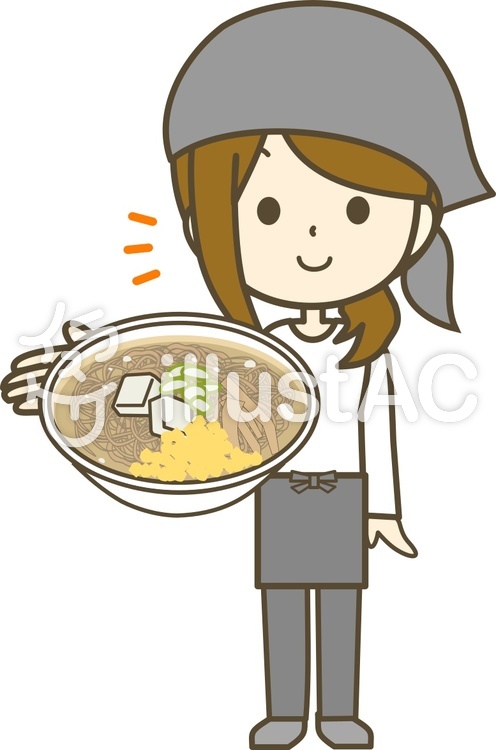 ラーメン店の女性店員2イラスト No 無料イラストなら イラストac