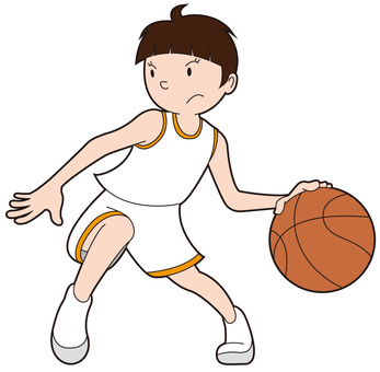 一个运球的篮球女孩1