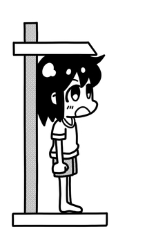 女孩测量身高(单色)