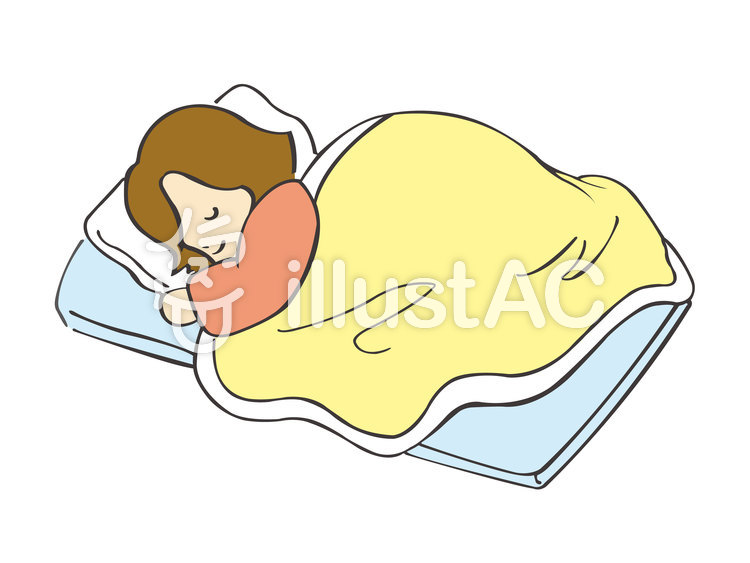 ふとんで睡眠中 ふとんで睡眠中のイラスト