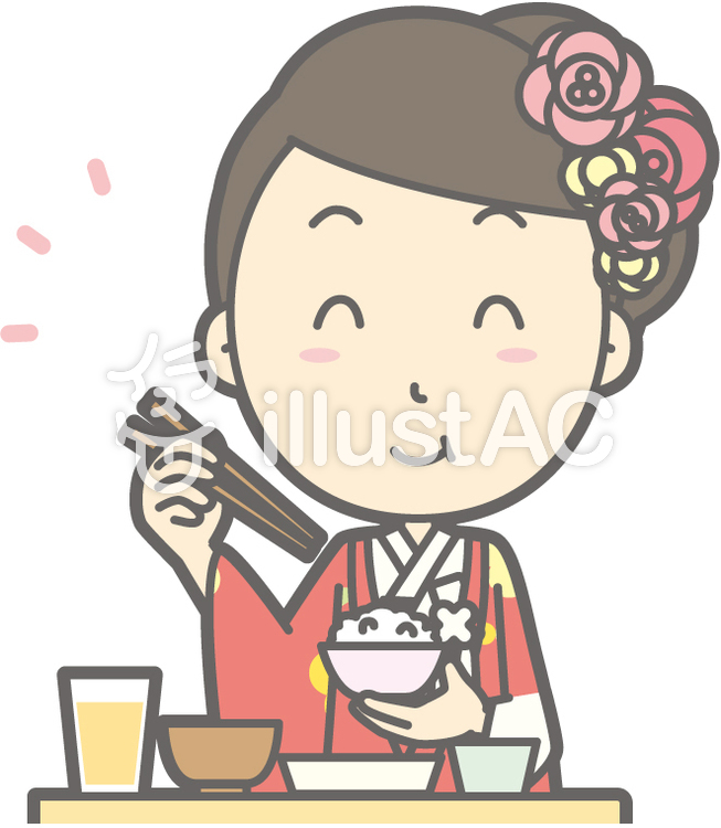 色打掛-おいしい和食-バスト 色打掛-おいしい和食-バストのイラスト