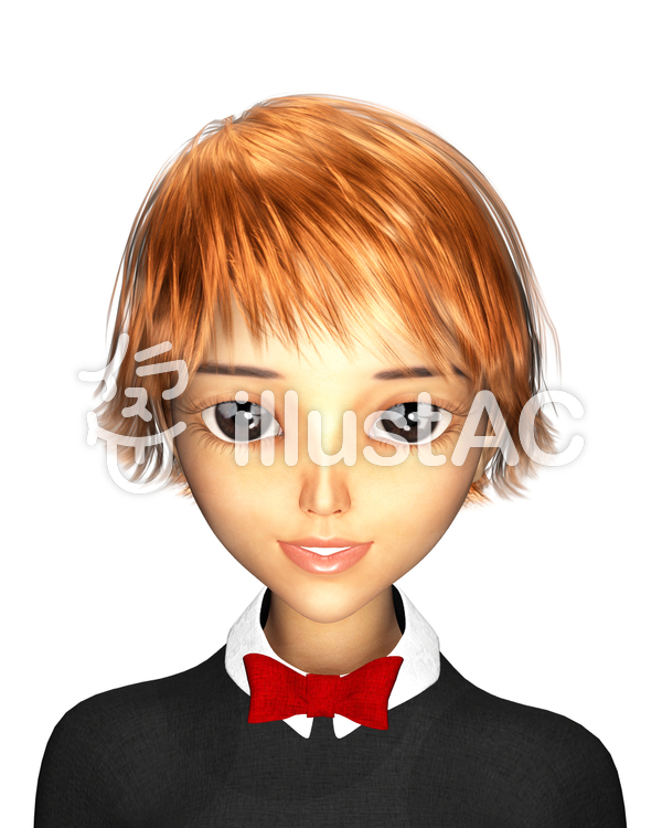 幼な顔女子高生の微笑 幼な顔女子高生の微笑のイラスト