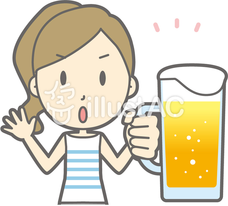 ポニー主婦g-ビール注意-バスト ポニー主婦g-ビール注意-バストのイラスト
