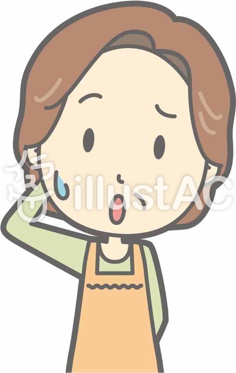 中年主婦a-あれれ-バスト 中年主婦a-あれれ-バストのイラスト