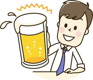 男性2-1啤酒喝酒派对