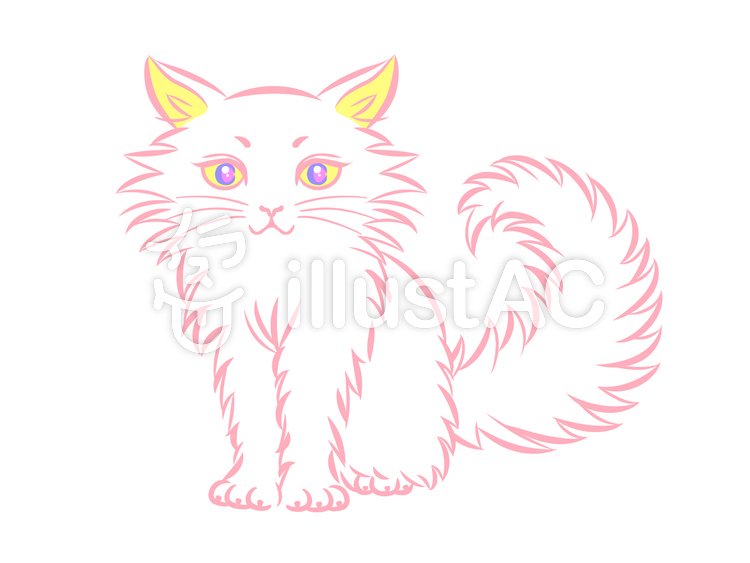 ペルシャ猫_002イラスト , No 384415/無料イラストなら