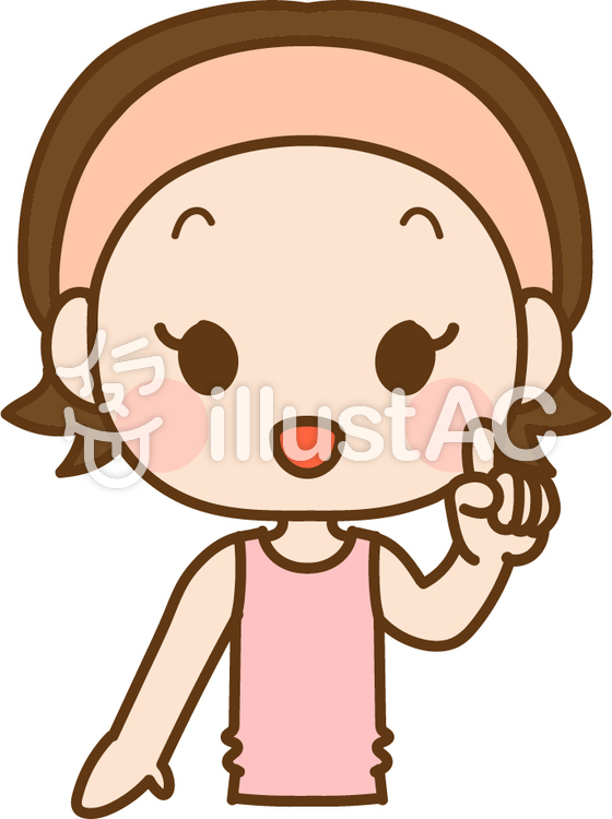 女性 ヘアバンド 指導イラスト No 無料イラストなら イラストac