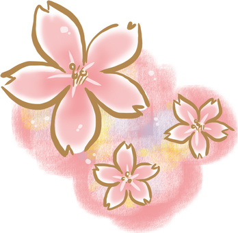 樱花插画削减软触