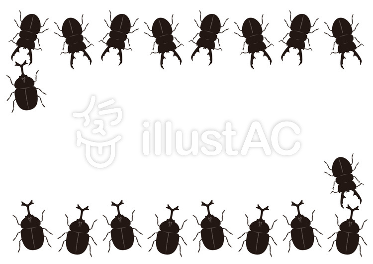カブトムシ 対 クワガタムシイラスト No 838923 無料イラストなら イラストac