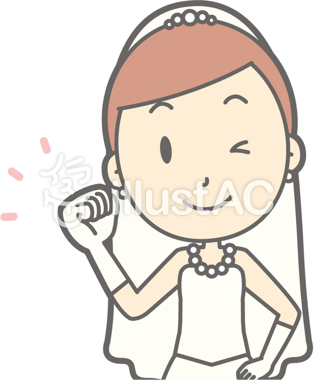 新婦ドレス-ガッツウインク-バスト 新婦ドレス-ガッツウインク-バストのイラスト