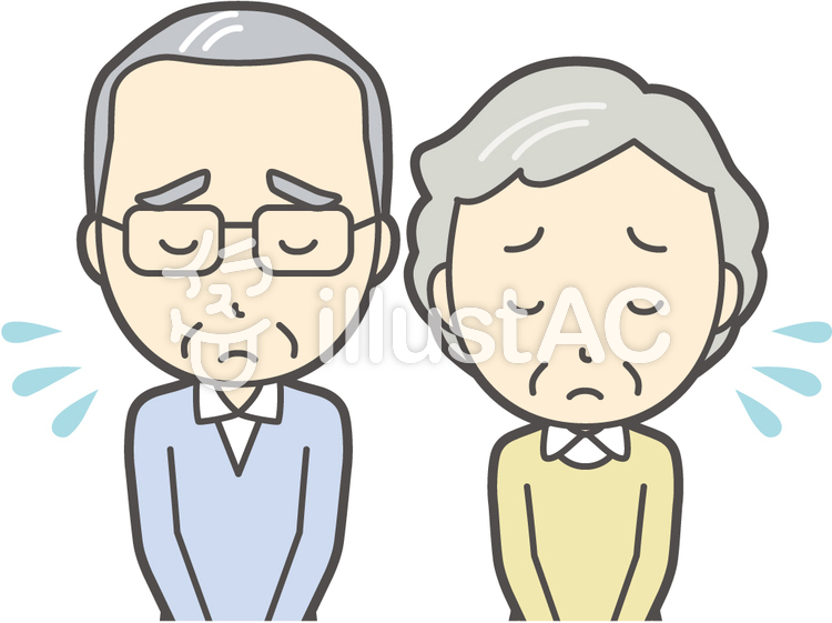 男女セット老人-001-バスト 男女セット老人-001-バストのイラスト