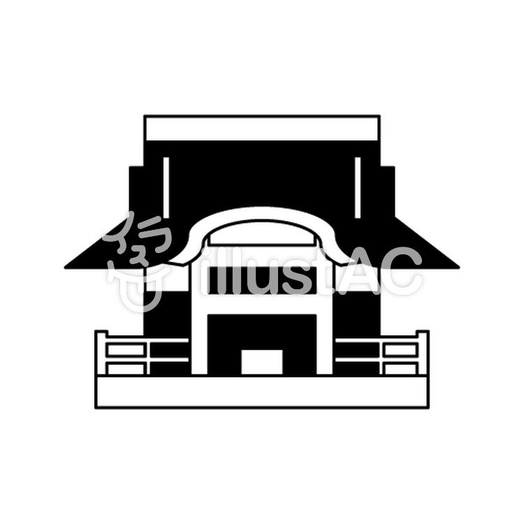 神社アイコン モノクロ イラスト No 無料イラストなら イラストac
