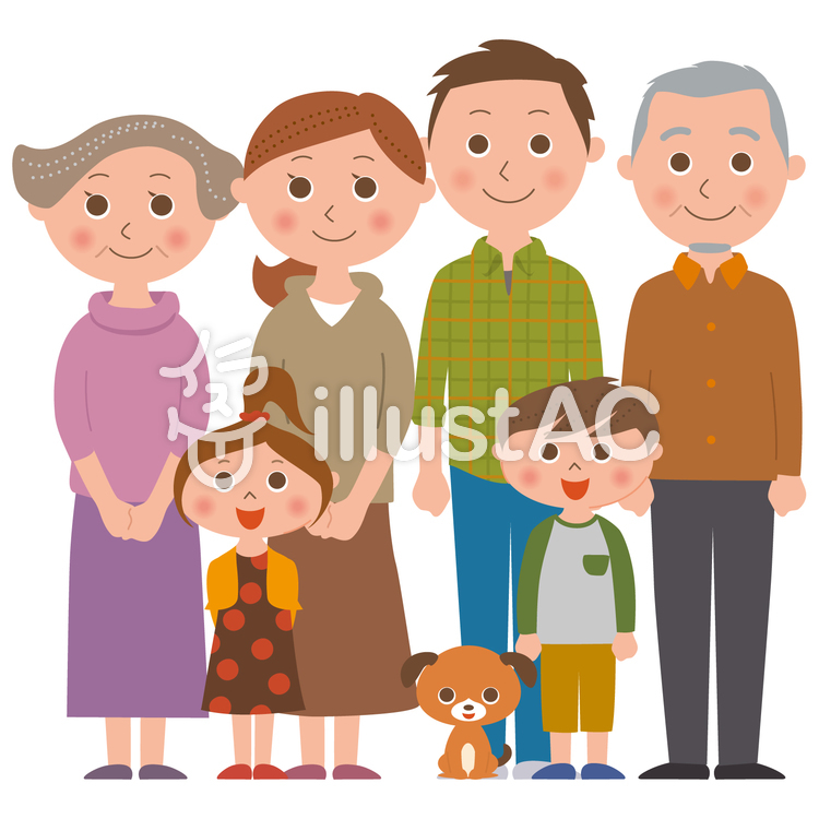 6人家族 6人家族のイラスト