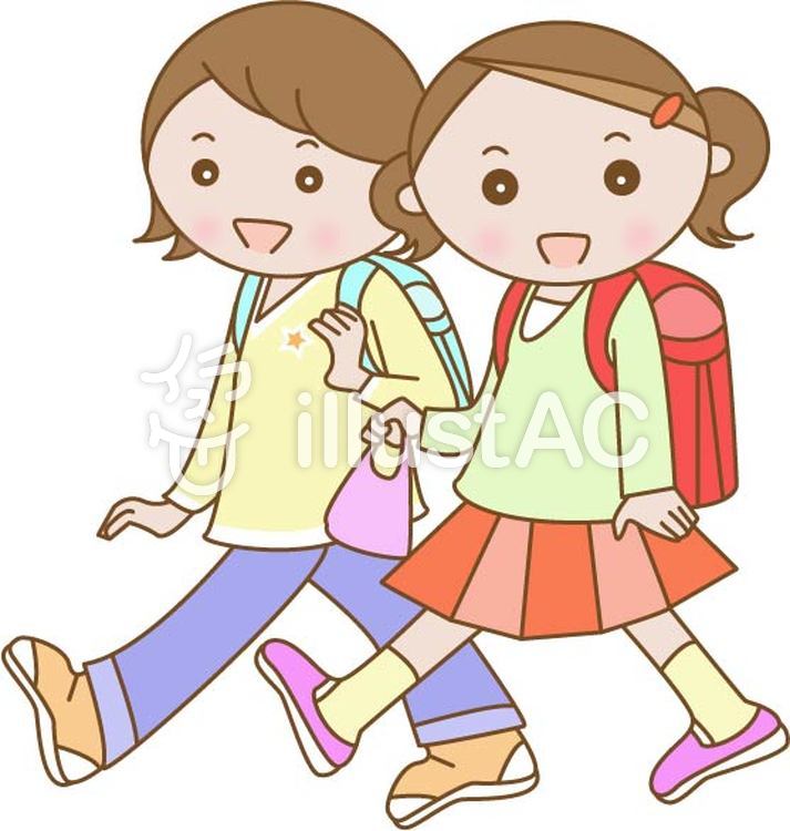 登下校の小学生イラスト No 無料イラストなら イラストac
