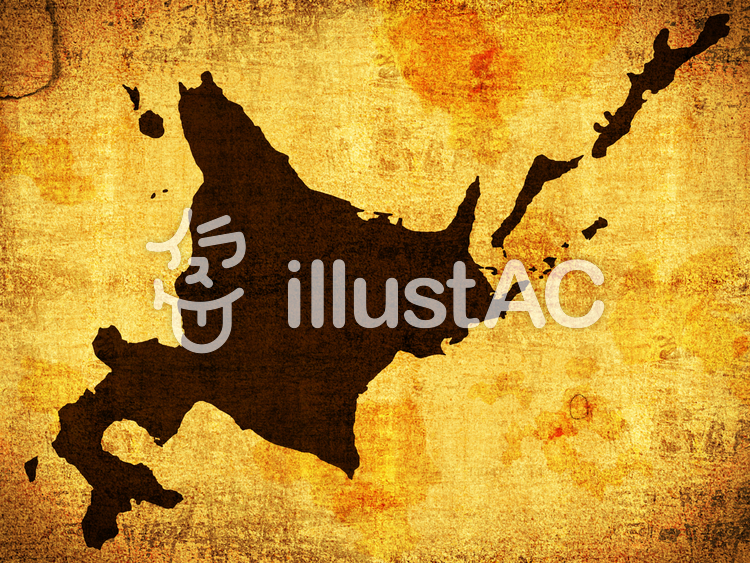 北海道古地図 北海道古地図のイラスト