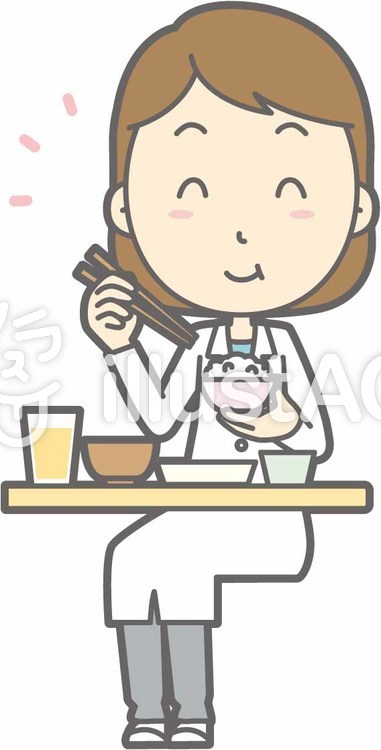 栄養士女性a-おいしい和食-全身 栄養士女性a-おいしい和食-全身のイラスト