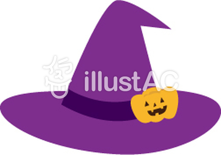 ハロウィン ハットパープルイラスト No 無料イラストなら イラストac