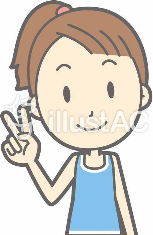 スポーツ女性b-ピース-バスト スポーツ女性b-ピース-バストのイラスト