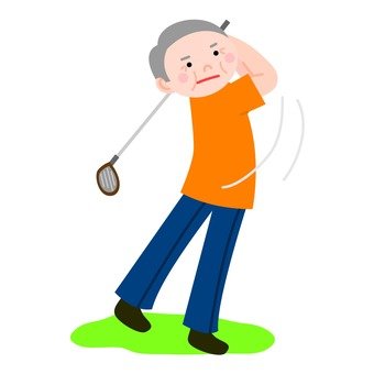 高级男装打高尔夫球