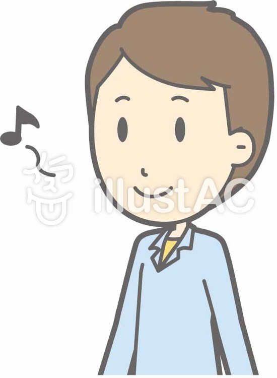 私服男性a-歩く-バスト 私服男性a-歩く-バストのイラスト
