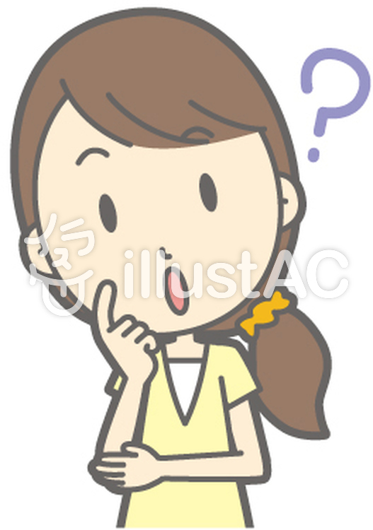 女性半ズボン-はてな-バスト 女性半ズボン-はてな-バストのイラスト