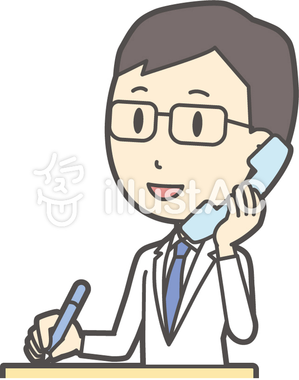 医師青年眼鏡-253-バスト 医師青年眼鏡-253-バストのイラスト