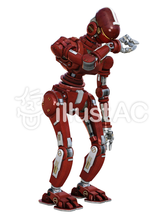 ショックを受けて悲しむ作業ロボット ショックを受けて悲しむ作業ロボットのイラスト