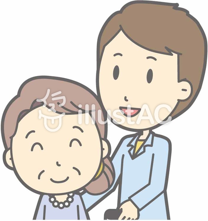 私服男性a-車椅子押す-バスト 私服男性a-車椅子押す-バストのイラスト