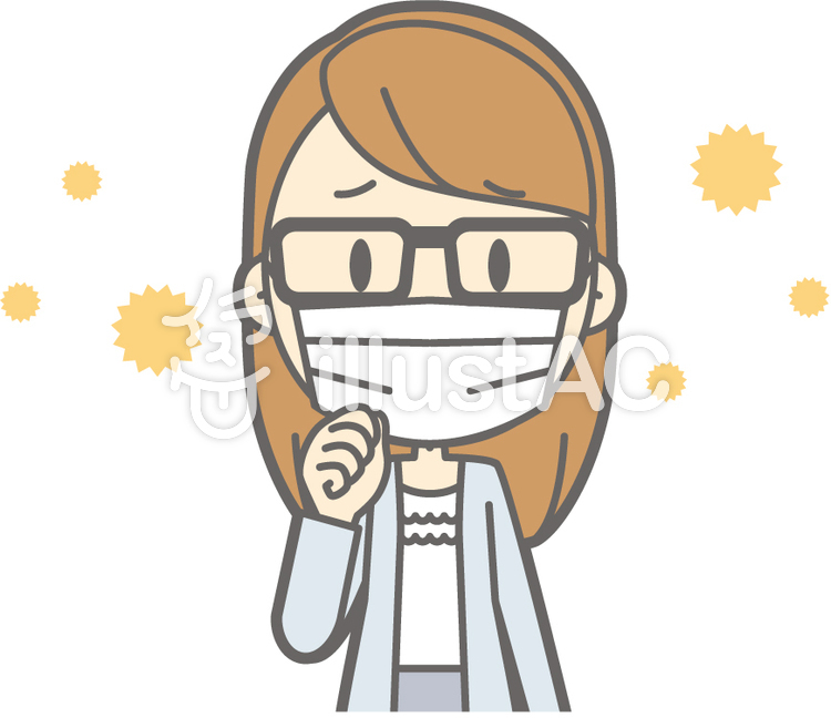 女子大生a-花粉症-バスト 女子大生a-花粉症-バストのイラスト