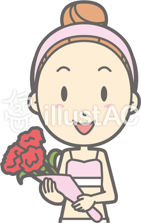 女性下着a-花束-バスト 女性下着a-花束-バストのイラスト