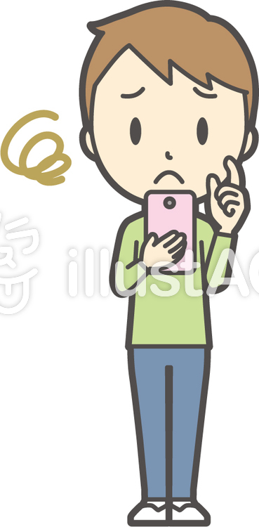 男の子グリーン長袖-067-全身 男の子グリーン長袖-067-全身のイラスト