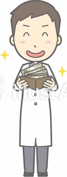 青年医師-お金持ち-全身 青年医師-お金持ち-全身のイラスト