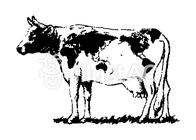 Cow World Mapイラスト No 無料イラストなら イラストac