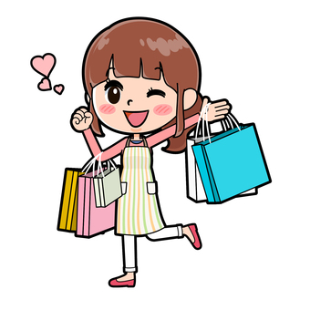 Apron Mother Shopping Apron Mother Shopping