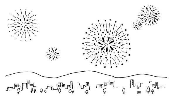 summer fun poetry firework drawing