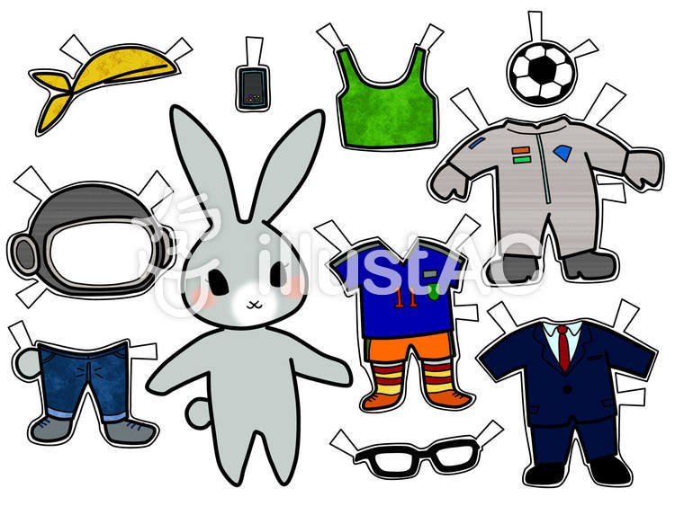 兎の着せ替え遊び4イラスト No 無料イラストなら イラストac
