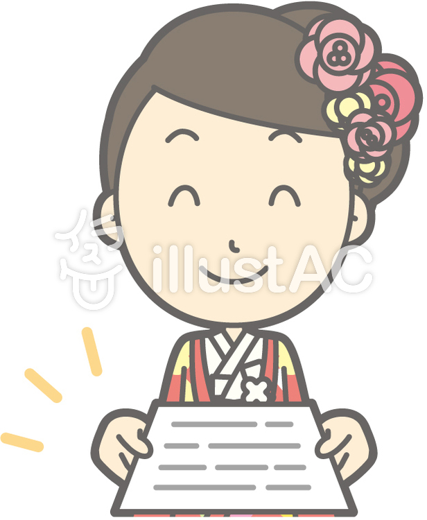 色打掛-書類-バスト 色打掛-書類-バストのイラスト