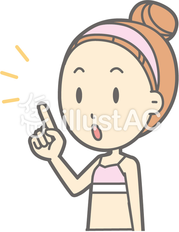 女性下着a-指差し斜め左-バスト 女性下着a-指差し斜め左-バストのイラスト