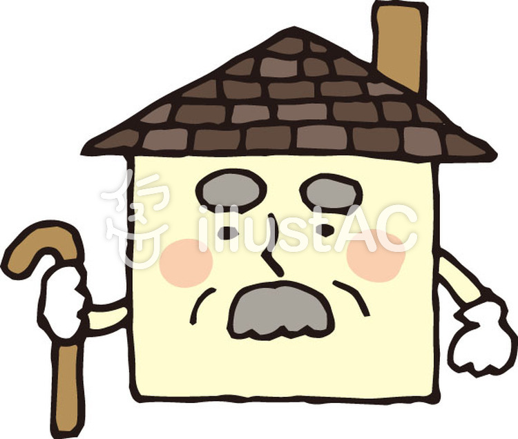 住宅(老朽化)イラスト , No 720806/無料イラストなら