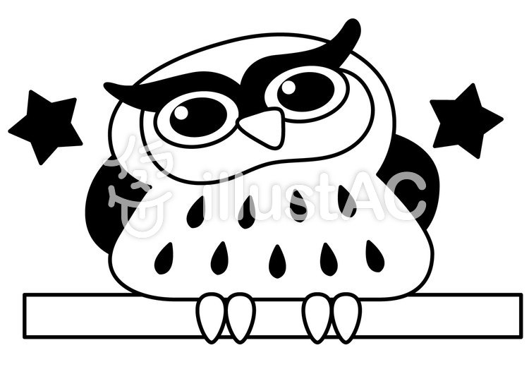 フクロウ1c フクロウ1cのイラスト