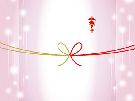 Paper glittering) Peach color flower knot Paper glittering) Peach color flower knot