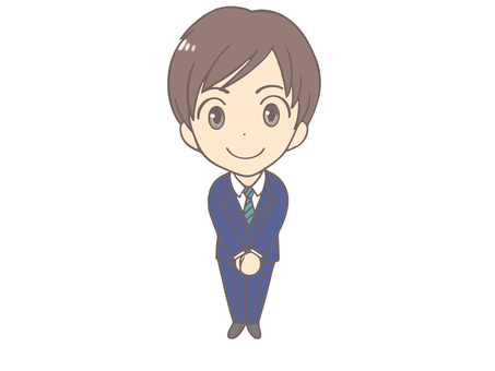 suit men dark blue front