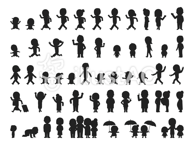 人々のシルエットのイラストイラスト No 無料イラストなら イラストac