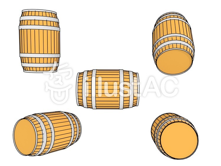 樽_白イラスト - No: 1353887／無料イラストなら「イラストAC」
