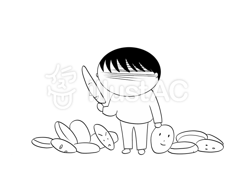 仮面の中の闇白黒イラスト No 無料イラストなら イラストac